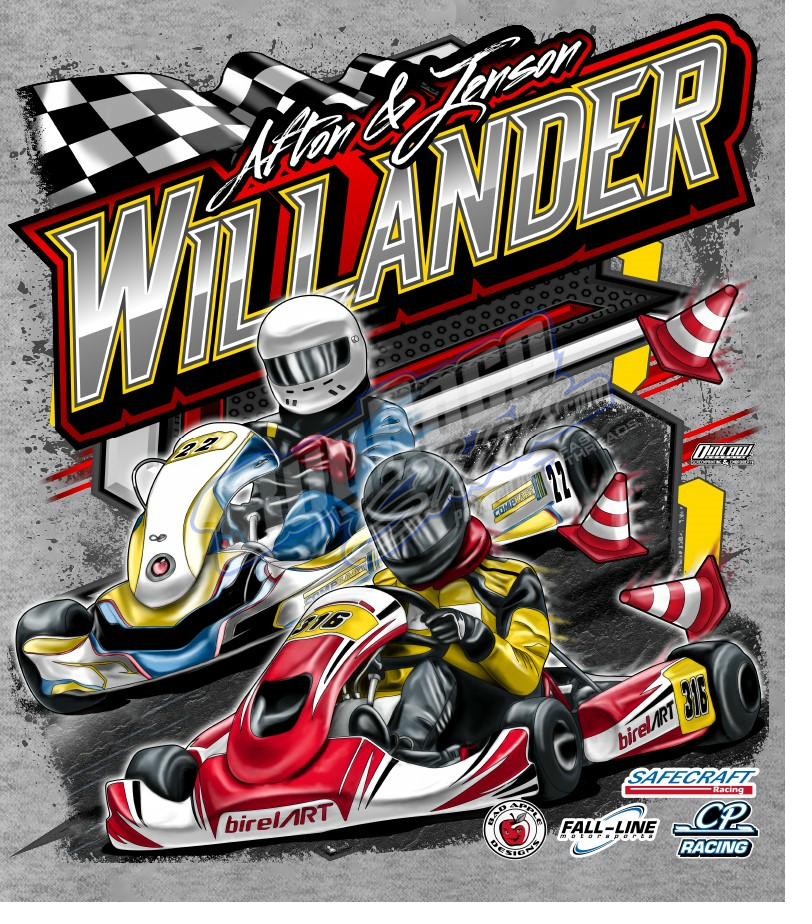 Custom dirt modified shirt design - Brandon Beckendorf number 5 car - Danube Minnesota