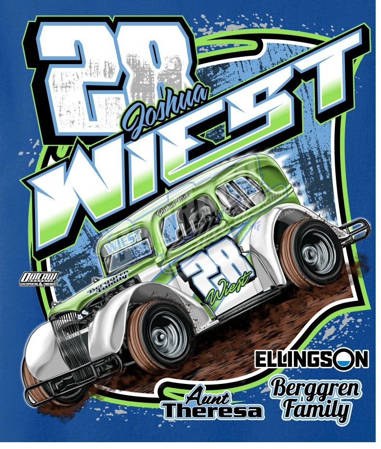 Custom racing event shirt design - 22nd Annual Mighty Axe Nationals dirt track event