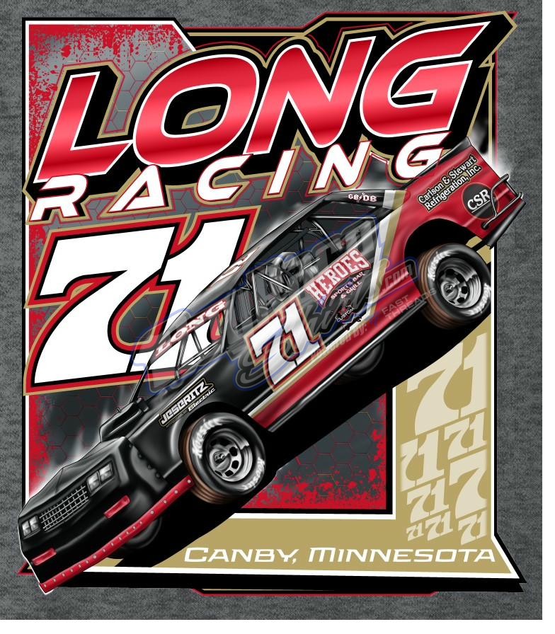 Custom racing shirt design - Josh Roggatz number 79M yellow and black with 8-ball character