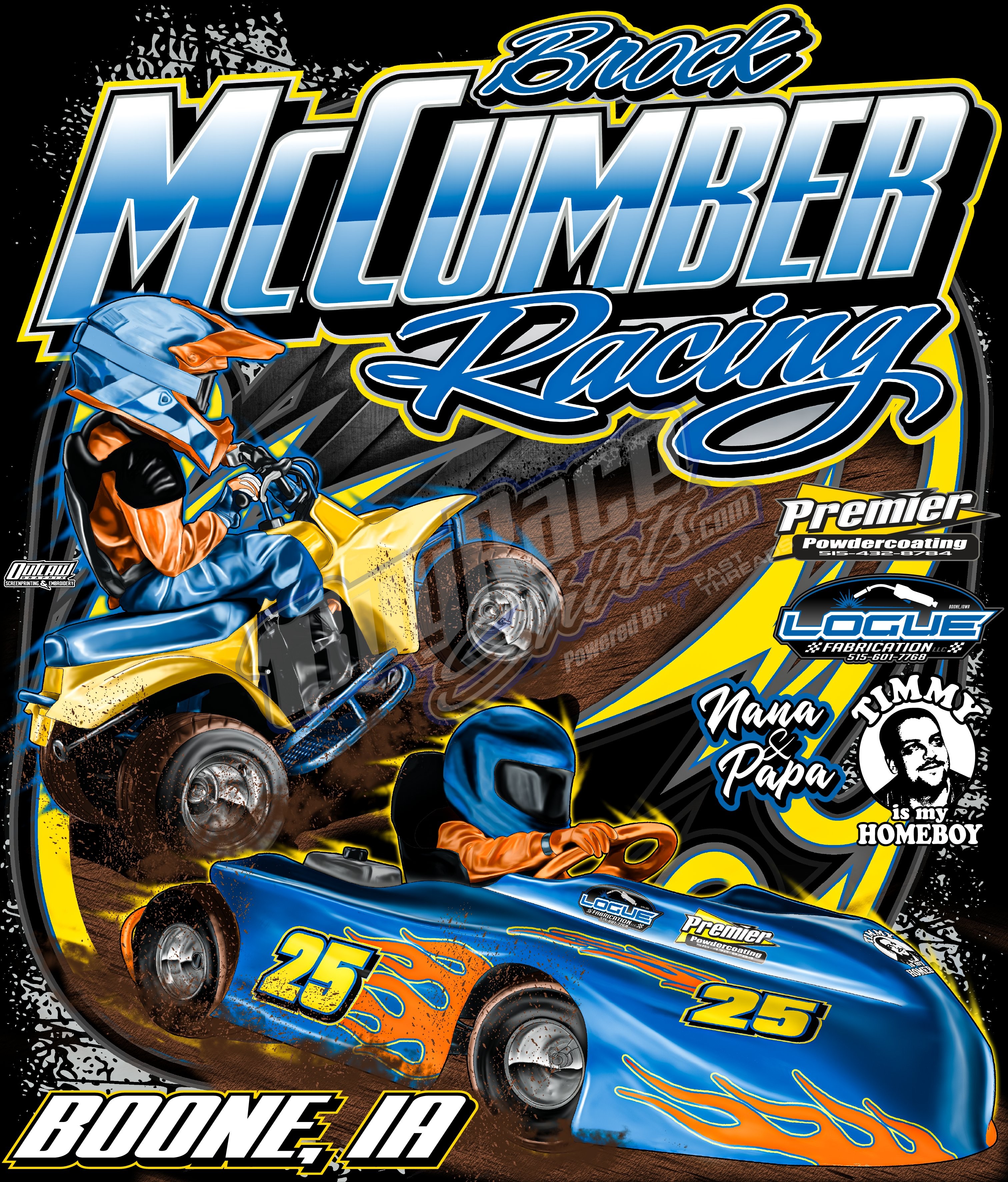 Custom racing shirt design